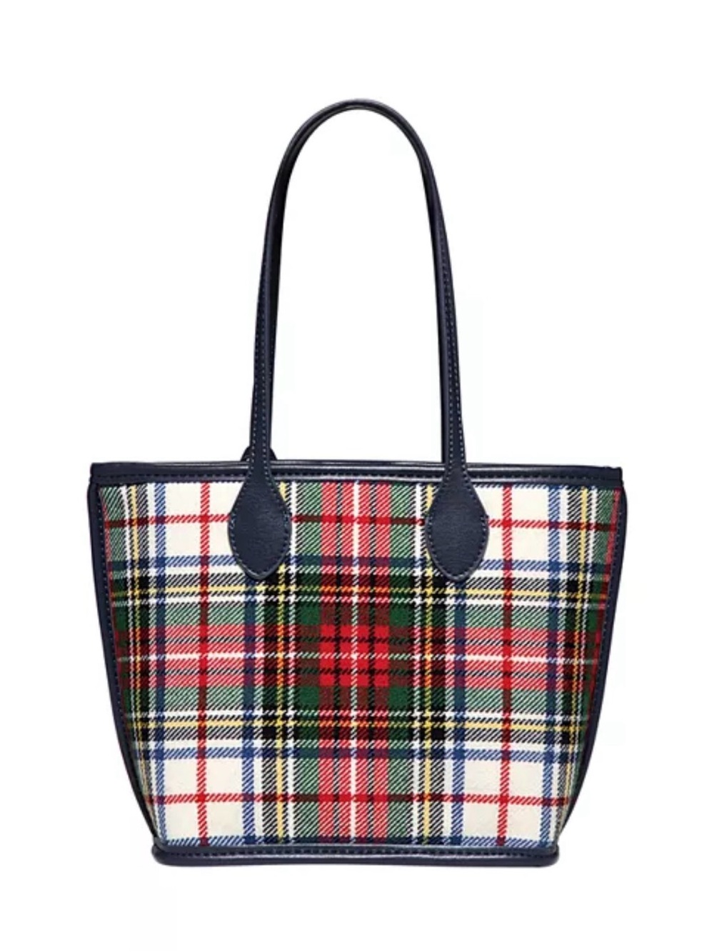 NWT Stoney Clover Lane
Faux Leather Trim Plaid Little Tote Bag - Picture 2 of 11